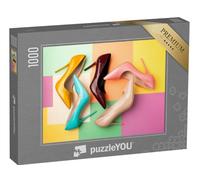 puzzleYOU : Puzzle de 1000 pièces « Quatre Escarpins pour Femmes de Couleur Claire »