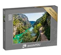 puzzleYOU : Puzzle de 1000 pièces « Sentier du Canal de Garde, Quinson, Gorges inférieures du Verdon, lac de Sainte Croix, Provence »