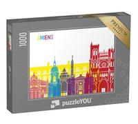puzzleYOU : Puzzle de 1000 pièces « Skyline d'Amiens Pop en fichier vectoriel éditable »