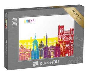 puzzleYOU : Puzzle de 1000 pièces « Skyline d'Amiens Pop en fichier vectoriel éditable »