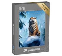 puzzleYOU : Puzzle de 1000 pièces « sur la Piste du Tigre dans Le Froid »