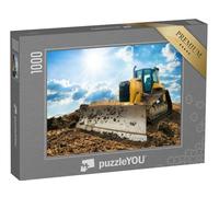 puzzleYOU : Puzzle de 1000 pièces « Une Pelleteuse Jaune sur Un Nouveau Chantier »