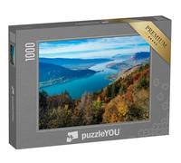 puzzleYOU : Puzzle de 1000 pièces « Une Photo Grand Angle du lac d'Annecy en France »