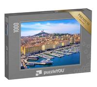puzzleYOU : Puzzle de 1000 pièces « Vieux Port et Basilique Notre Dame, Marseille, France »