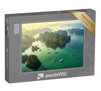 puzzleYOU : Puzzle de 1000 pièces « Village de pêcheurs Flottant dans la Baie d'Halong, Vietnam, Patrimoine Mondial de l'UNESCO »