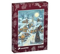 puzzleYOU : Puzzle de 1000 pièces « Village sous la Magie de la Neige de Noël »