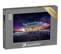 puzzleYOU : Puzzle de 1000 pièces « Voie lactée derrière Le Palais Gyeongbokgung, Séoul, Corée du Sud »
