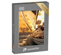 puzzleYOU : Puzzle de 1000 pièces « Voilier dans Le Vent au Coucher du Soleil »