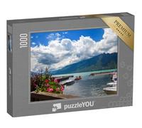puzzleYOU : Puzzle de 1000 pièces « Vue du Paysage Depuis Le lac du Bourget en Savoie, France, Ville d'Aix-Les-Bains »