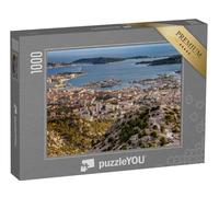 puzzleYOU : Puzzle de 1000 pièces « Vue panoramique de la Ville de Toulon et de la côte Depuis Le Mont Faron. France. Voyager en Europe. »