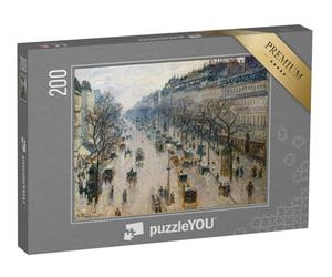 puzzleYOU : Puzzle de 200 pièces « Camille Pissarro - Le Boulevard Montmartre Un Matin d'hiver »