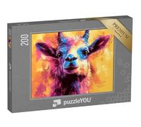 puzzleYOU : Puzzle de 200 pièces « Chèvre colorée dans Le Style Pop Art »