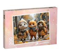 puzzleYOU : Puzzle de 200 pièces « des Amis à Fourrure sur Le Chemin de l'école »