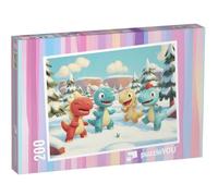 puzzleYOU : Puzzle de 200 pièces « des Dinosaures dans Un Pays des Merveilles Hivernales »