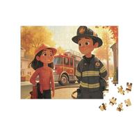 puzzleYOU : Puzzle de 200 pièces « des héros Pompiers en Mission de Sauvetage »