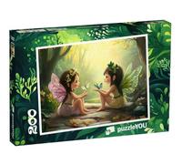 puzzleYOU : Puzzle de 200 pièces « Deux amies fées dans la clairière enchantée »