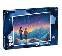 puzzleYOU : Puzzle de 200 pièces « en Circuit découverte à la Montagne sous Un Ciel étoilé »