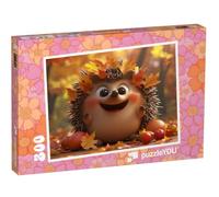 puzzleYOU : Puzzle de 200 pièces « Hérisson Spiky à l’Aventure »