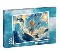 puzzleYOU : Puzzle de 200 pièces « La Grande Course dans Le Vortex des Vagues »