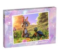puzzleYOU : Puzzle de 200 pièces « Le Petit Lapin avec Son Amie Tortue »