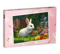puzzleYOU : Puzzle de 200 pièces « Le Petit Lapin dans Le Jardin Fleuri »