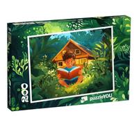 puzzleYOU : Puzzle de 200 pièces « Lecture dans Le Jardin Un Soir d’été »