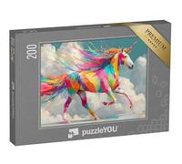 puzzleYOU : Puzzle de 200 pièces « Licorne Magique colorée »