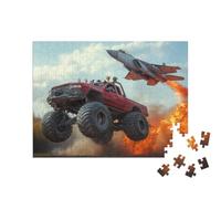 puzzleYOU : Puzzle de 200 pièces « Monster Truck Contre Les Avions à réaction »