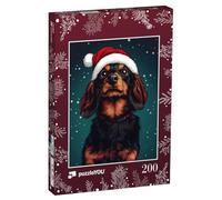 puzzleYOU : Puzzle de 200 pièces « Noël avec Bobby Le Teckel »