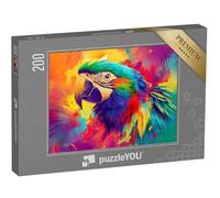 puzzleYOU : Puzzle de 200 pièces « Perroquet Ara colortastique »