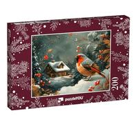 puzzleYOU : Puzzle de 200 pièces « Petit Oiseau à la découverte de la Neige »