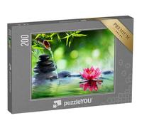 puzzleYOU : Puzzle de 200 pièces « Pierres de Spa et nénuphar avec Fontaine dans Le Jardin Zen »