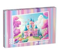 puzzleYOU : Puzzle de 200 pièces « Un château de Princesse Rose au Pays des Contes de fées Magiques »