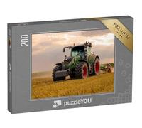 puzzleYOU : Puzzle de 200 pièces « Un Tracteur Vert laboure Un Champ de céréales »