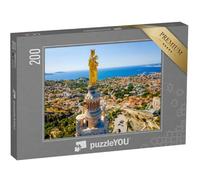 puzzleYOU : Puzzle de 200 pièces « Vue aérienne de la basilique Notre-Dame-de-la-Garde à Marseille »