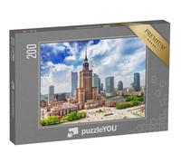puzzleYOU : Puzzle de 200 pièces « Vue aérienne : Palais de la Culture et de la Science avec Gratte-Ciel, Varsovie »