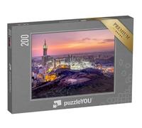puzzleYOU : Puzzle de 200 pièces « Vue Nocturne de la Mecque en Arabie Saoudite »