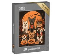 puzzleYOU : Puzzle de 2000 pièces « Amis des Chiens à Halloween »