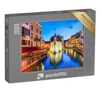 puzzleYOU : Puzzle de 2000 pièces « Annecy, Haute-Savoie, France. Le château sur Une île (Palais de l'Isle) et la rivière Thiou. »