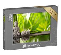 puzzleYOU : Puzzle de 2000 pièces « Bouddha en méditation avec Une Bougie allumée »