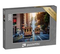 puzzleYOU : Puzzle de 2000 pièces « Cable Cars sur California Street Le Matin, San Francisco, États-Unis »