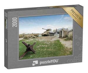 puzzleYOU : Puzzle de 2000 pièces « Char américain à Utah Beach, mémorial du débarquement en Normandie »