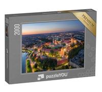 puzzleYOU : Puzzle de 2000 pièces « Château Royal de Wawel au Coucher du Soleil, Cracovie, Pologne »