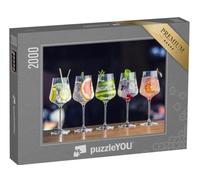 puzzleYOU : Puzzle de 2000 pièces « Cinq Cocktails gin-Tonic différents »