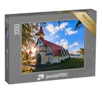 puzzleYOU : Puzzle de 2000 pièces « Coucher de Soleil à l'église de Cap Malheureux, île Maurice »