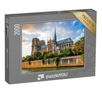 puzzleYOU : Puzzle de 2000 pièces « Coucher de Soleil sur la cathédrale Notre-Dame, Paris, France »
