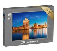 puzzleYOU : Puzzle de 2000 pièces « Coucher de Soleil sur la Ville de La Rochelle en France »