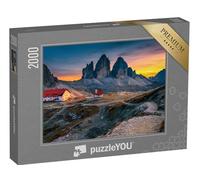 puzzleYOU : Puzzle de 2000 pièces « DREI Zinnen avec Refuge Locatelli, Dolomites, Italie »
