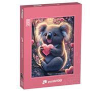 puzzleYOU : Puzzle de 2000 pièces « Koala Love : pour toi Bat Mon cœur »