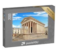 puzzleYOU : Puzzle de 2000 pièces « La fameuse Maison carrée, Vestige Romain à Nîmes en Occitanie, France. »